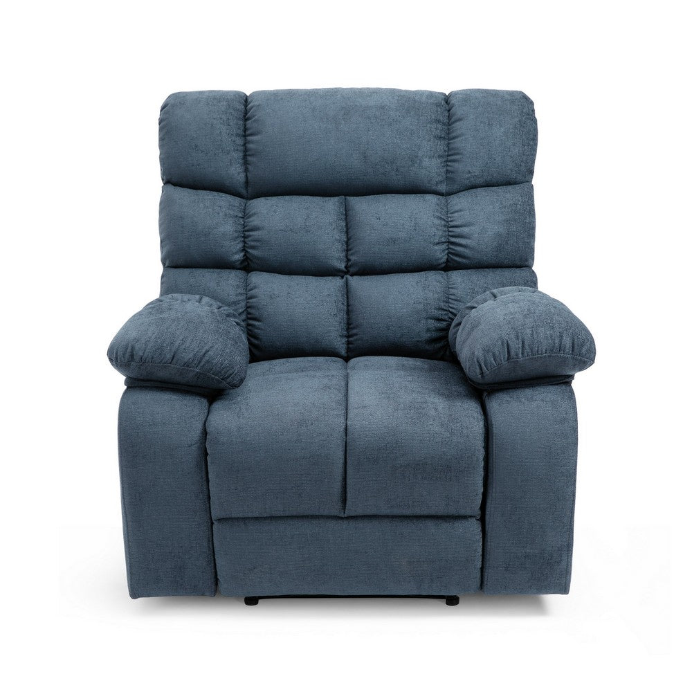 Zoi Power Recliner Chair, 5 Massage Modes, Pillow Tufted Gray Fabric