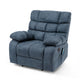 Zoi Power Recliner Chair, 5 Massage Modes, Pillow Tufted Gray Fabric