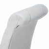 Feni Dining Parsons Chair Set of 2, Tufted Rolled, Off White Linen