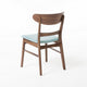 Cole Dining Side Chair Set of 2, Open Curved Back, Mint Green, Brown