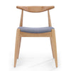 Syma Dining Side Chair Set of 2, Open Curved Back, Light Gray Seat