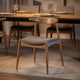 Syma Dining Side Chair Set of 2, Open Curved Back, Light Gray Seat