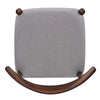 Syma Dining Side Chair Set of 2, Open Curved Back, Dark Brown Wood