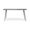 Semy Sofa Console Table 60 Inch Gray Live Edge Finish Hairpin Legs BM324273