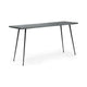 Semy Sofa Console Table, 60 Inch Gray Live Edge Finish, Hairpin Legs