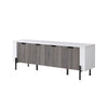 TV Media Entertainment Console 3 Cabinets 60’’ White By Casagear Home BM324284