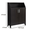 Ross Shoe Cabinet 2 Doors Open Shelf Red Cocoa Brown By Casagear Home
