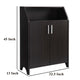 Ross Shoe Cabinet 2 Doors Open Shelf Red Cocoa Brown By Casagear Home