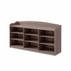 Hale Shoe Bench 48’’ Top 9 Open Compartments Taupe Brown By Casagear Home