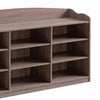 Hale Shoe Bench 48’’ Top 9 Open Compartments Taupe Brown By Casagear Home
