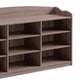 Hale Shoe Bench 48’’ Top 9 Open Compartments Taupe Brown By Casagear Home