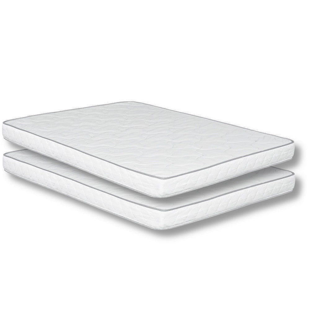 Sly 6 Inch Twin Size Mattress Set of 2 Medium Polyurethane Foam Core