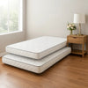 Sly 6 Inch Twin Size Mattress Set of 2, Medium Polyurethane Foam Core
