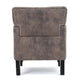 Lit Accent Chair with Gray Fabric Microfiber Button Tufted Design BM324320