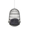 Fam Outdoor Hanging Lounge Chair Swing Teardrop Design Gray Rattan BM324322