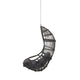 Fam Outdoor Hanging Lounge Chair Swing, Teardrop Design Gray Rattan