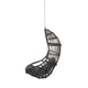 Fam Outdoor Hanging Lounge Chair Swing Teardrop Design Gray Rattan BM324322