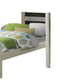 Robin Twin Size Bed Transitional Style White and Gray Wood Frame BM324325
