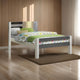 Robin Twin Size Bed, Transitional Style White and Gray Wood Frame