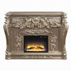 Esen LED Electric Fireplace Scrolled Classical Silver Wood Finish 66’’ BM324326