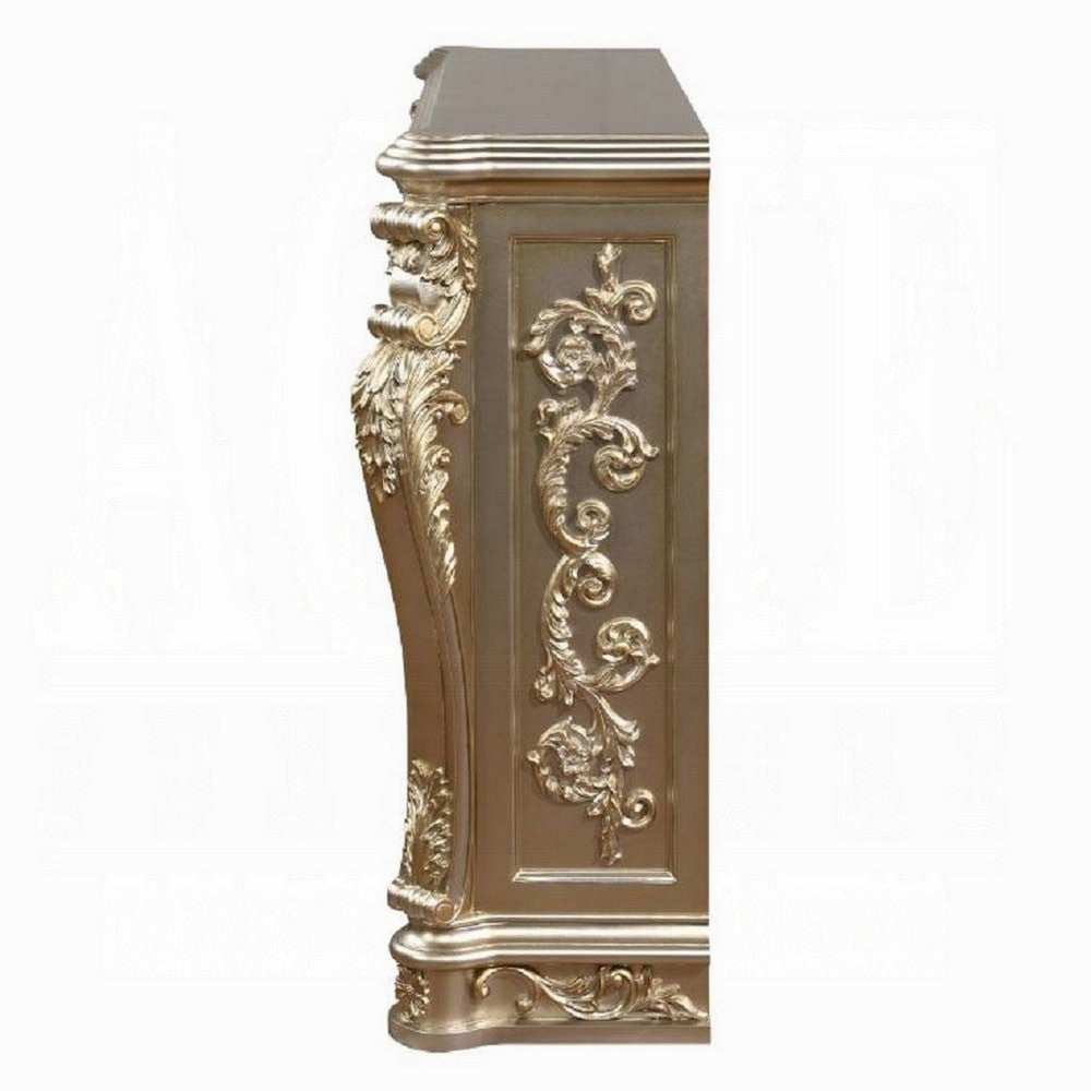 Esen LED Electric Fireplace Scrolled Classical Silver Wood Finish 66’’ BM324326