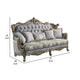 Royale Sofa 5 Accent Pillows Gray Fabric Antique Bronze Wood 91’’ BM324334