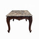 Aliya Coffee Table Rectangular 48’’ Marble Top Cherry Brown Wood BM324339