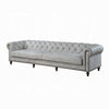 Ferry 122’’ Chesterfield Sofa Off White Tufted Top Grain Leather BM324342
