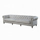 Ferry 122’’ Chesterfield Sofa Off White Tufted Top Grain Leather BM324342