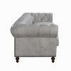 Ferry 122’’ Chesterfield Sofa Off White Tufted Top Grain Leather BM324342