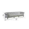 Ferry 122’’ Chesterfield Sofa Off White Tufted Top Grain Leather BM324342