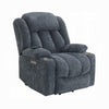 Mario Power Recliner Chair with Lift Heating Massage Blue Velvet BM324343