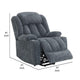 Mario Power Recliner Chair with Lift Heating Massage Blue Velvet BM324343
