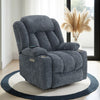 Mario Power Recliner Chair with Lift, Heating, Massage, Blue Velvet