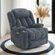 Mario Power Recliner Chair with Lift, Heating, Massage, Blue Velvet