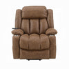 Mario Power Recliner Lift Chair w Heating Massage Brown Faux Leather BM324344