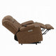 Mario Power Recliner Lift Chair w Heating Massage Brown Faux Leather BM324344