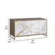 Avia Sideboard Console Cabinet White Marble Look 4 Doors Brown 65’’ BM324345