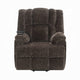 Cassy Power Recliner Chair with Lift Heating Massage Brown Velvet BM324346