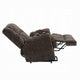 Cassy Power Recliner Chair with Lift Heating Massage Brown Velvet BM324346