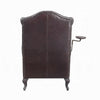 Renno Accent Chair Rich Tufted Vintage Style Brown Top Grain Leather BM324349
