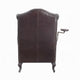 Renno Accent Chair Rich Tufted Vintage Style Brown Top Grain Leather BM324349