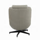 Siro Swivel Accent Chair Gray Top Grain Leather Foam Padding Metal BM324350