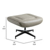 Siro Swivel Ottoman Gray Top Grain Leather with Foam Padding 24’’ BM324351