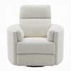 Siri Swivel Glider Recliner Chair Plush Beige Boucle Soft Cushioned BM324353