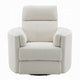 Siri Swivel Glider Recliner Chair Plush Beige Boucle Soft Cushioned BM324353