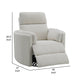 Siri Swivel Glider Recliner Chair Plush Beige Boucle Soft Cushioned BM324353