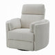 Siri Swivel Glider Recliner Chair Plush Beige Boucle Soft Cushioned BM324353