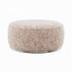 Sarah Ottoman Round 39’’ Modern Style White Red Patterned Boucle BM324354