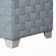 Reah Accent Chair Knitted Light Blue Chenille White Composite Wood BM324355